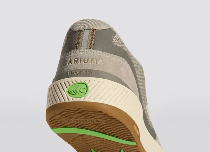 UBA PRO Plaza Taupe Suede and Mesh Almond Milk Logo Sneaker Men - Image 6