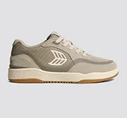UBA PRO Plaza Taupe Suede and Mesh Almond Milk Logo Sneaker Men - Image 9