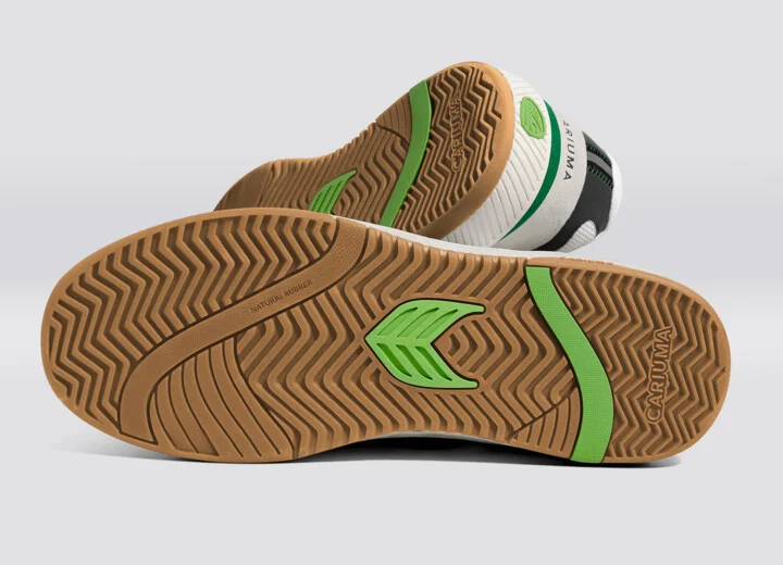 UBA PRO Smoke White Suede Off-White Mesh Black Logo Green Sneaker Men - Image 5