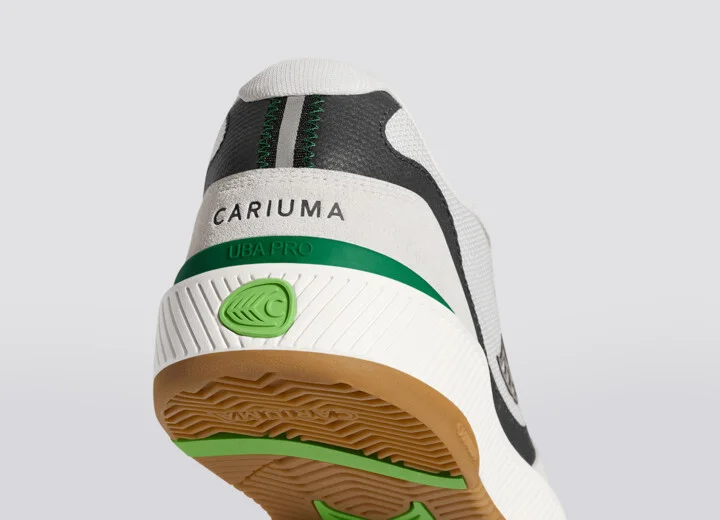 UBA PRO Smoke White Suede Off-White Mesh Black Logo Green Sneaker Men - Image 6