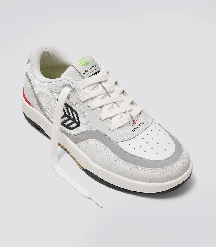 UBA PRO Smoke White Suede Off-White Mesh Black Logo Red Sneaker Men - Image 2