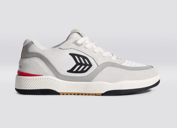 UBA PRO Smoke White Suede Off-White Mesh Black Logo Red Sneaker Men - Image 3