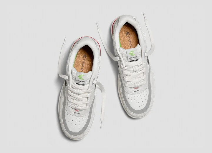 UBA PRO Smoke White Suede Off-White Mesh Black Logo Red Sneaker Men - Image 7