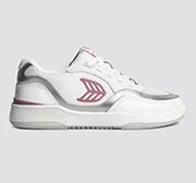 UBA White Leather and Suede Blush Pink Logo Silver Accents Sneaker Men - Image 10