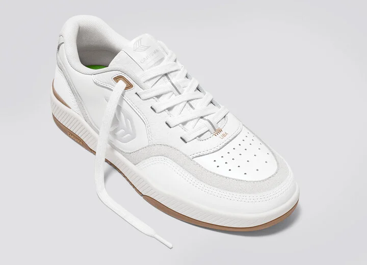 UBA White Leather Smoke White Suede Ice Logo Sneaker Men - Image 4