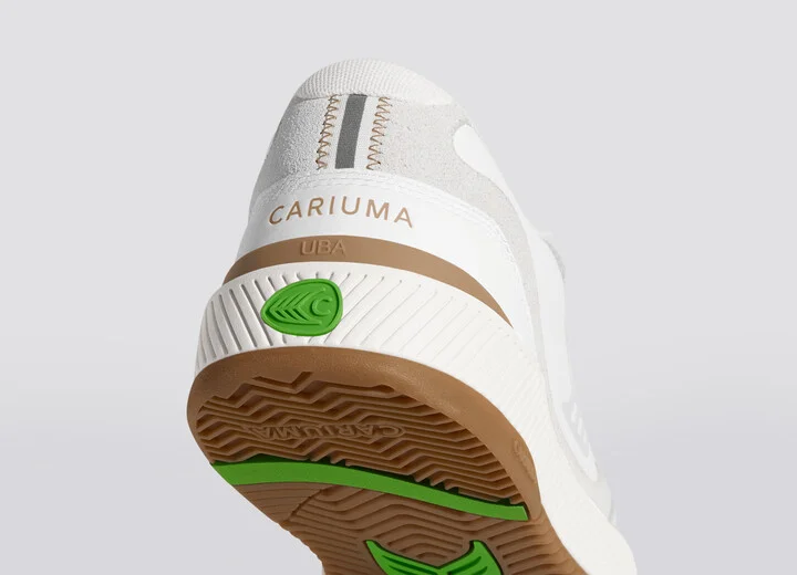 UBA White Leather Smoke White Suede Ice Logo Sneaker Men - Image 7