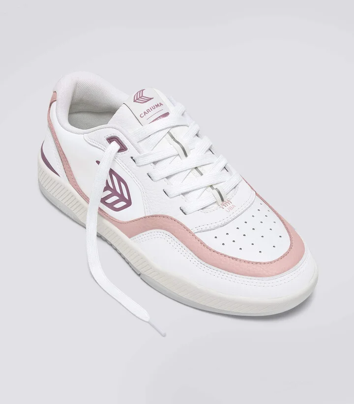 UBA White Premium Leather Dark Rose Logo Sneaker Men - Image 2