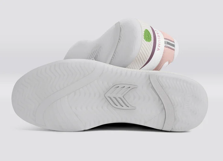 UBA White Premium Leather Dark Rose Logo Sneaker Men - Image 6