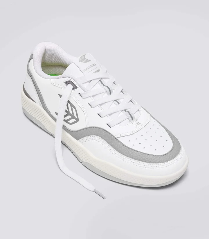 UBA White Premium Leather Onyx Grey Logo Sneaker Men - Image 2