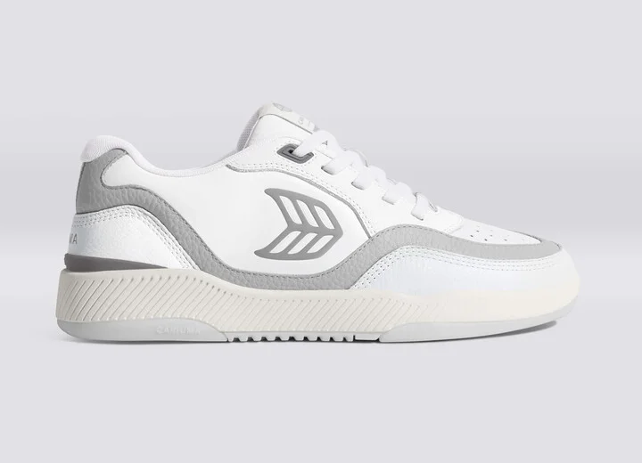 UBA White Premium Leather Onyx Grey Logo Sneaker Men - Image 3
