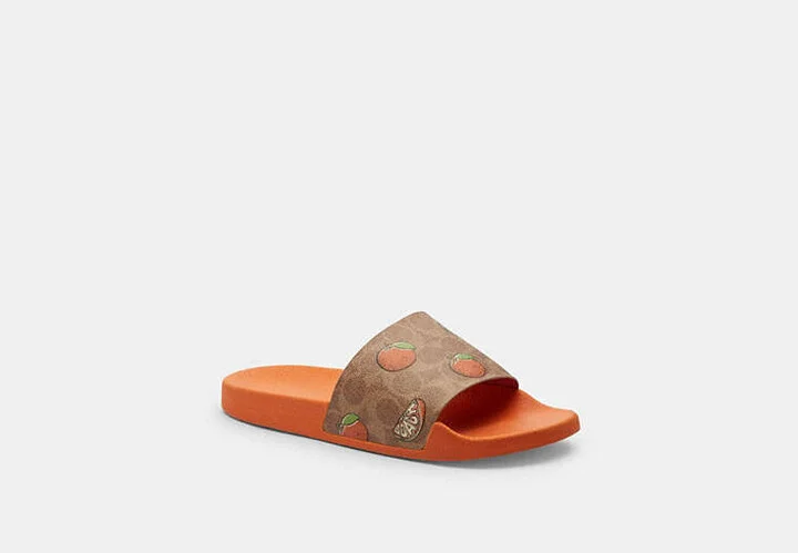 Udele Sport Slide In Signature Canvas With Fruit Print