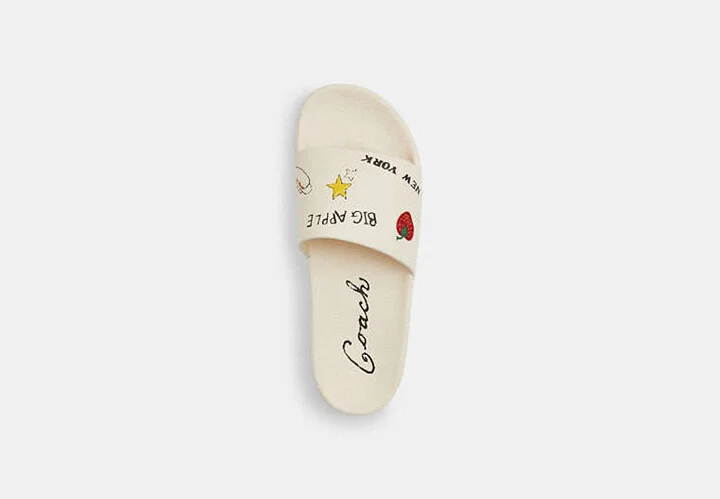 Udele Sport Slide With Sketch Print - Image 4