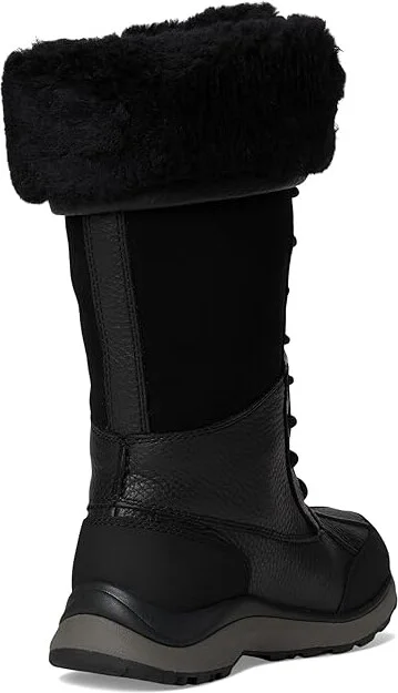 UGG Adirondack Tall Boot III Women's Lace-up Boots Black/Black : 5 B - Medium, Leather/Suede - Image 4