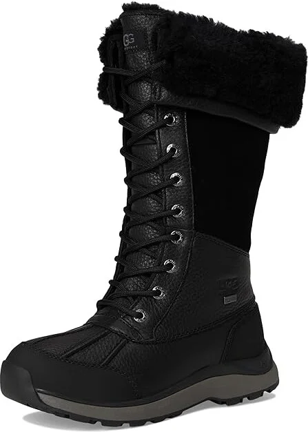 UGG Adirondack Tall Boot III Women's Lace-up Boots Black/Black : 5 B - Medium, Leather/Suede - Image 5