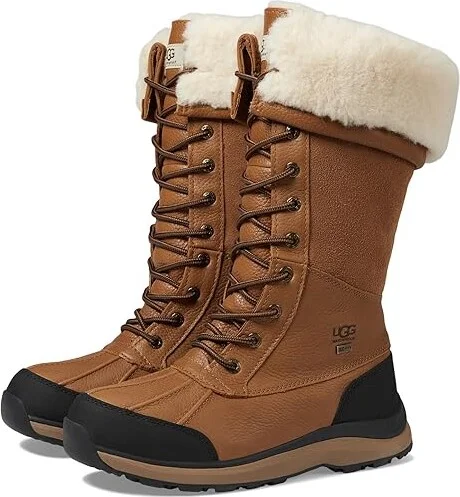 UGG Adirondack Tall Boot III Women's Lace-up Boots Chestnut : 11 B - Medium, Leather/Suede