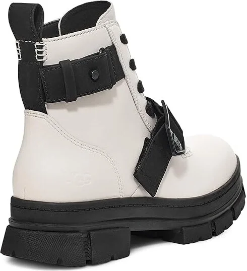 UGG Ashton Lace-Up Women's Shoes White : 8.5 B - Medium, Synthetic - Image 4