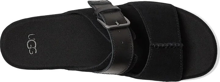 UGG Aubrey Slide Women's Sandals Black : 9.5 B - Medium, Leather/Suede - Image 2