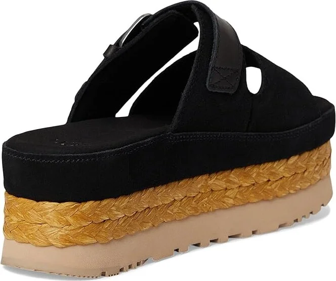 UGG Aubrey Slide Women's Sandals Black : 9.5 B - Medium, Leather/Suede - Image 4