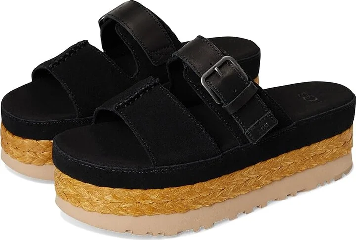 UGG Aubrey Slide Women's Sandals Black : 9.5 B - Medium, Leather/Suede