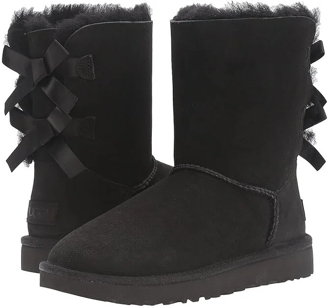 UGG Bailey Bow II Women's Boots Black : 5 B - Medium, Sheepskin