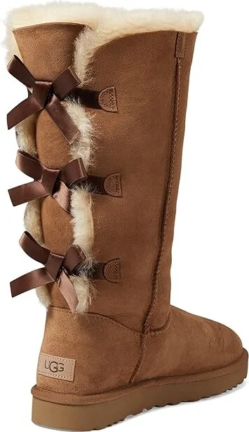 UGG Bailey Bow Tall II Women's Boots Chestnut : 5 B - Medium, Suede - Image 5