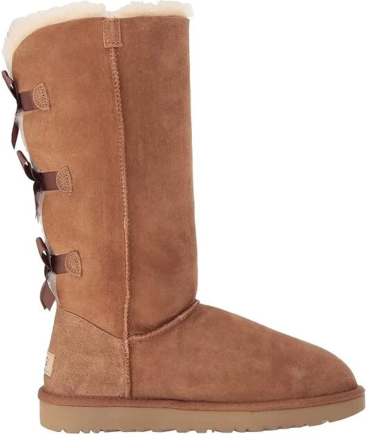 UGG Bailey Bow Tall II Women's Boots Chestnut : 5 B - Medium, Suede - Image 8