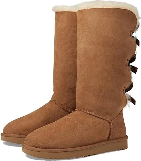 UGG Bailey Bow Tall II Women's Boots Chestnut : 5 B - Medium, Suede