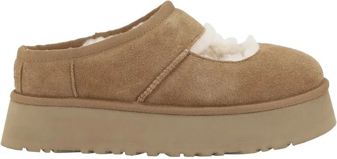 UGG 'Bea Mary' Beige Suede Slippers