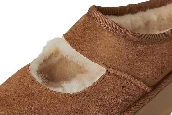 UGG Bea Mary Jane Women's Slippers Chestnut : 6 B - Medium, Suede - Image 7