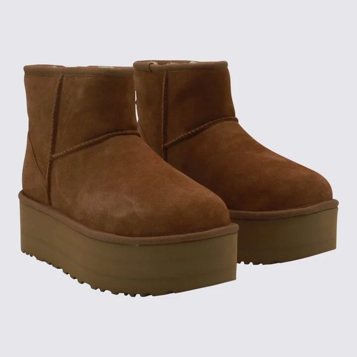 UGG Beige Classic Mini Platform Boots - Image 2