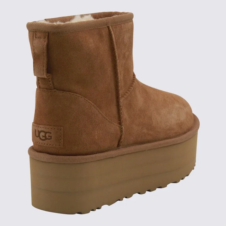 UGG Beige Classic Mini Platform Boots - Image 3