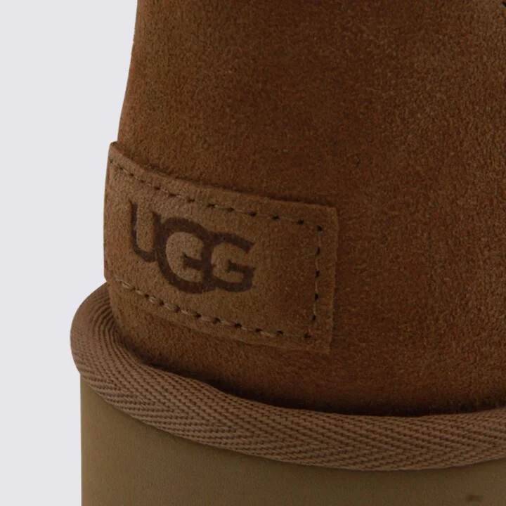 UGG Beige Classic Mini Platform Boots - Image 4