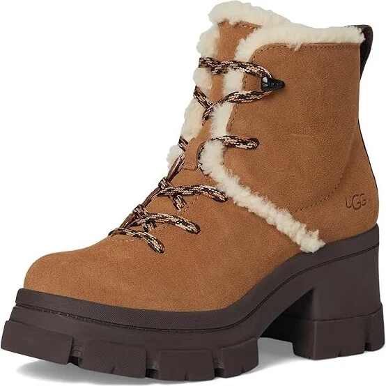 UGG Brooklyn Hiker Women's Boots Chestnut : 12 B - Medium, Rubber/Suede/Wool - Image 5