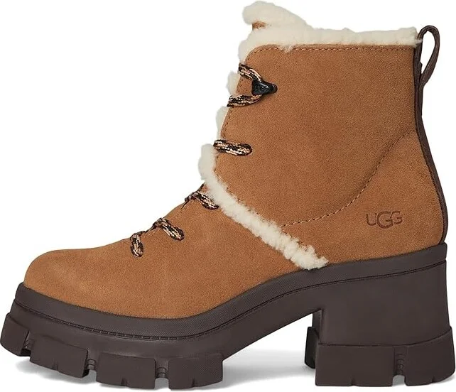 UGG Brooklyn Hiker Women's Boots Chestnut : 12 B - Medium, Rubber/Suede/Wool - Image 6