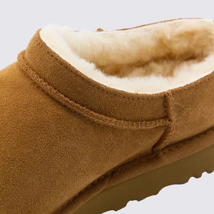 UGG Camel Leather Flats - Image 4