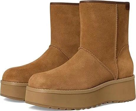 UGG Cityfunc Mid Women's Boots Chestnut : 8 B - Medium, Suede