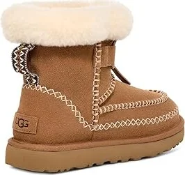 UGG Classic Mini Alpine Women's Boots Chestnut : 8 B - Medium, Leather/Suede - Image 4