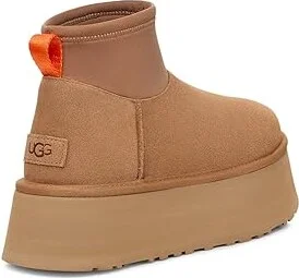 UGG Classic Mini Dipper Women's Boots Chestnut : 12 B - Medium, Suede/Wool - Image 4