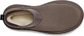 UGG Classic Mini Dipper Women's Boots Thundercloud : 10 B - Medium, Suede/Wool - Image 2