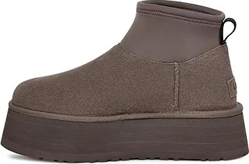 UGG Classic Mini Dipper Women's Boots Thundercloud : 10 B - Medium, Suede/Wool - Image 5