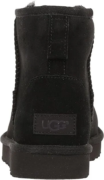 UGG Classic Mini II Women's Boots Black : 5 B - Medium, Sheepskin/Suede - Image 5