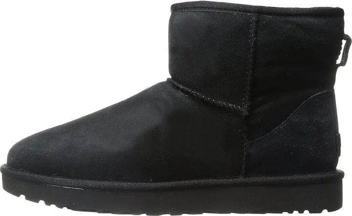 UGG Classic Mini II Women's Boots Black : 5 B - Medium, Sheepskin/Suede - Image 7