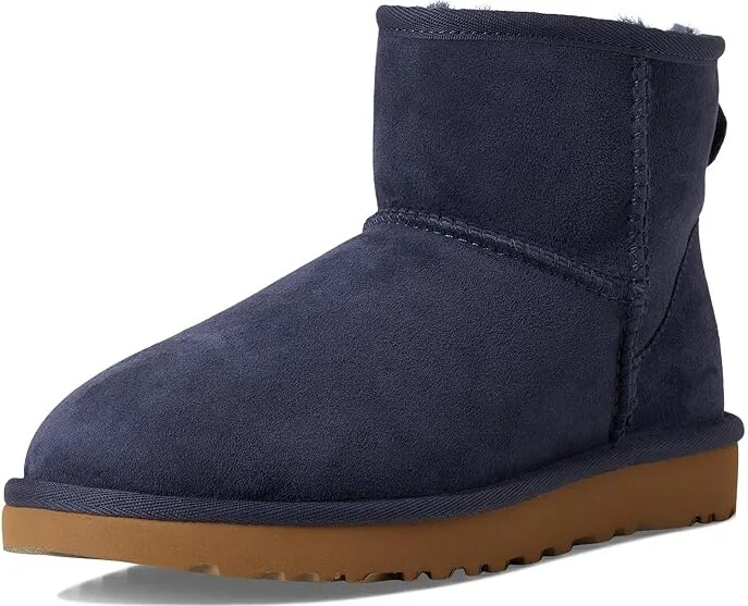 UGG Classic Mini II Women's Boots Dark Indigo : 8 B - Medium, Sheepskin/Suede - Image 5