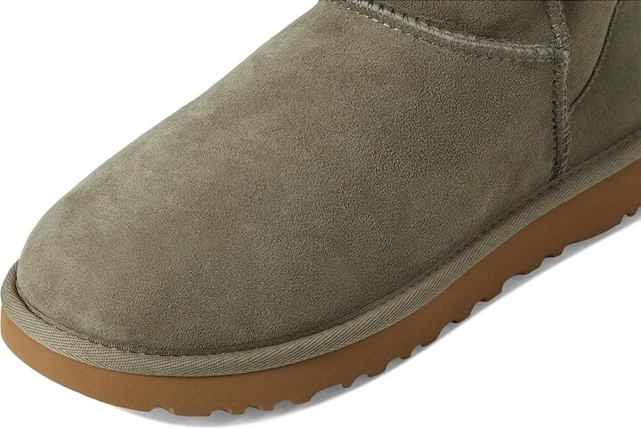 UGG Classic Mini II Women's Boots Moss Green : 5 B - Medium, Sheepskin/Suede - Image 7