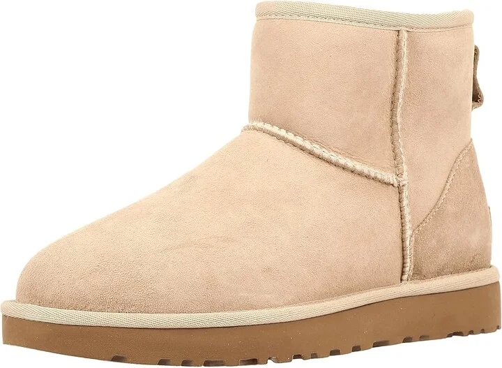 UGG Classic Mini II Women's Boots Sand : 5 B - Medium, Sheepskin/Suede - Image 2