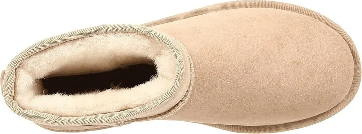 UGG Classic Mini II Women's Boots Sand : 5 B - Medium, Sheepskin/Suede - Image 3