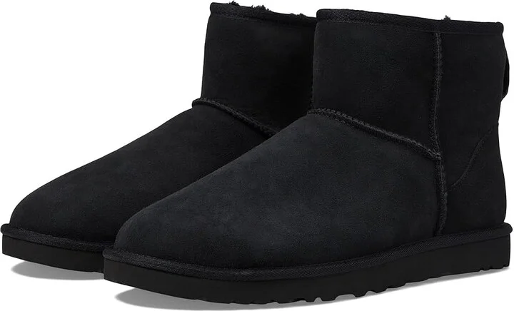 UGG Classic Mini Men's Boots Black Twinface : 7 D - Medium, Suede