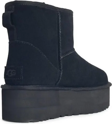 UGG 'Classic Mini Platform' Black Suede Boots - Image 3