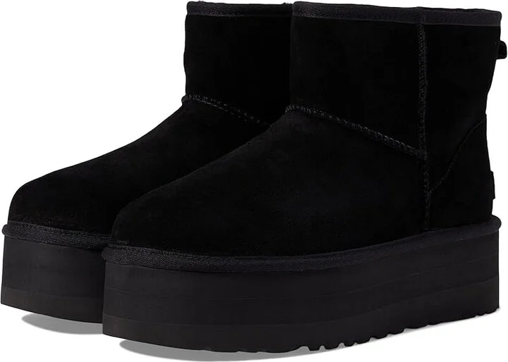 UGG Classic Mini Platform Women's Shoes Black : 12 B - Medium, Sheepskin