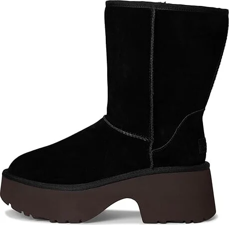 UGG Classic Short New Heights Women's Boots Black : 9 B - Medium, Shearling/Synthetic - Image 6